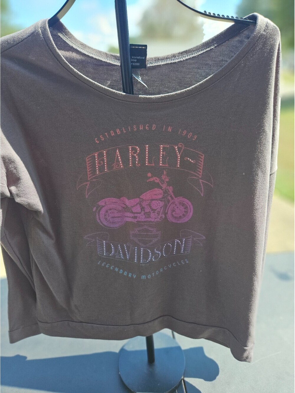 Harley-Davidson lightweight gray women's sweatshirt graphic print size XL